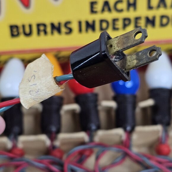 Vintage 15 Working Noma Christmas Lights Red Rings Original Festive Box - Picture 10 of 16